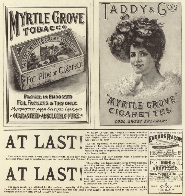 Publicité du numéro de Noël de The Graphic 1896 - English School