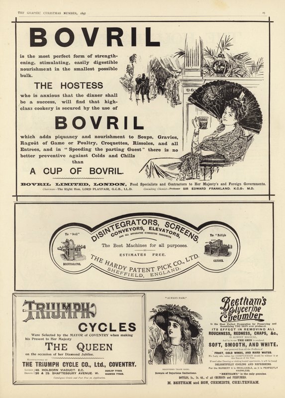 Publicité du numéro de Noël de The Graphic 1897 - English School