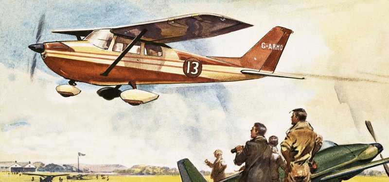 Avion volant dans la Coupe du Roi, commencée en 1922 - English School