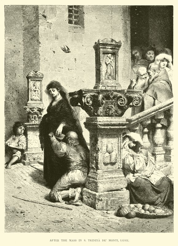 Après la messe à S Trinita de Monti, Rome - English School
