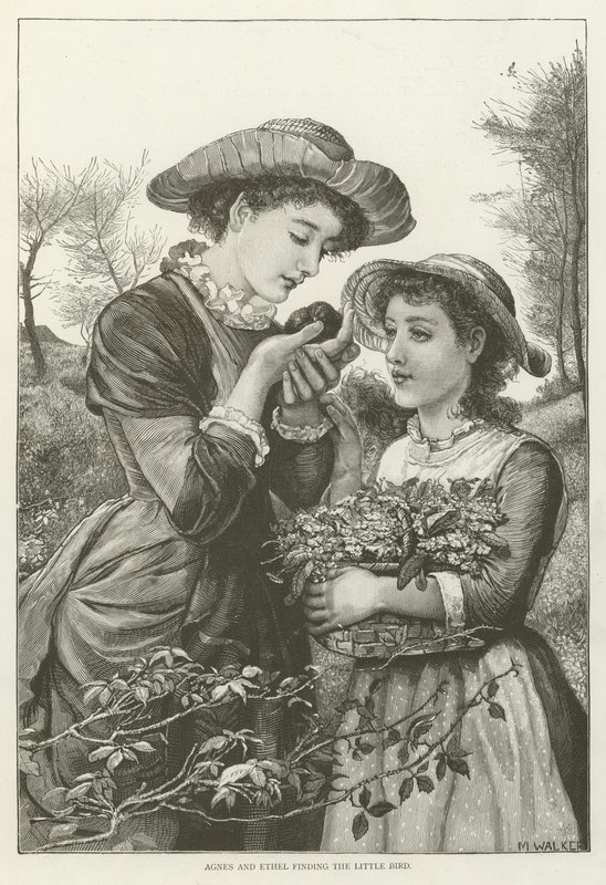 Agnes et Ethel trouvant le petit oiseau - English School