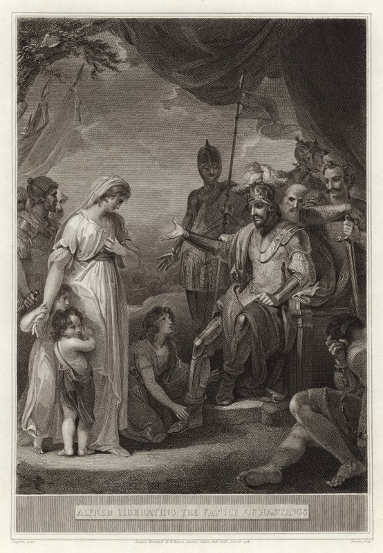 Alfred libérant la famille de Hastings - English School