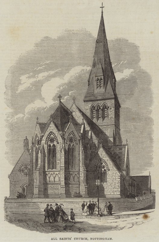 Église de Tous les Saints, Nottingham (gravure) - English School