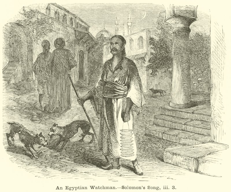 Un gardien égyptien, Cantique des Cantiques, iii, 3 - English School