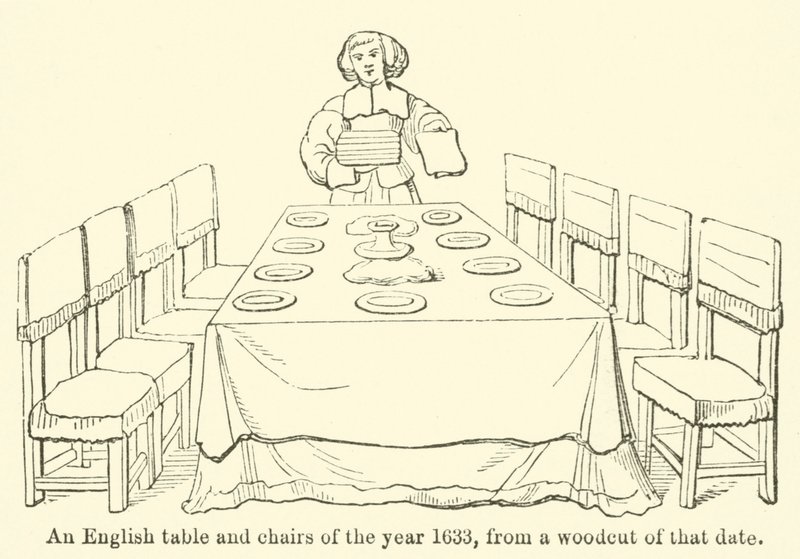 Table et chaises anglaises de l