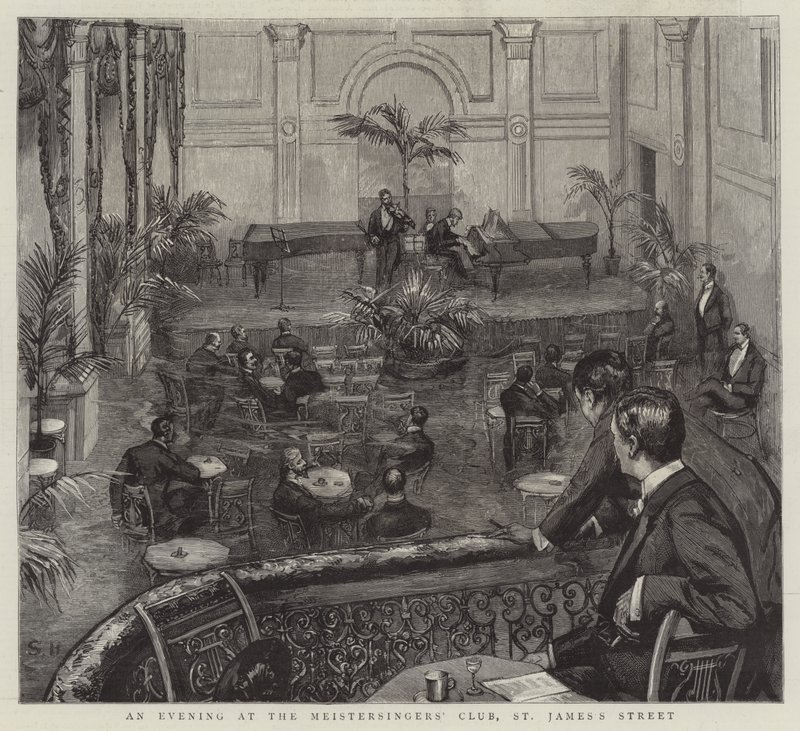 Une soirée au club des Meistersingers, rue St James - English School