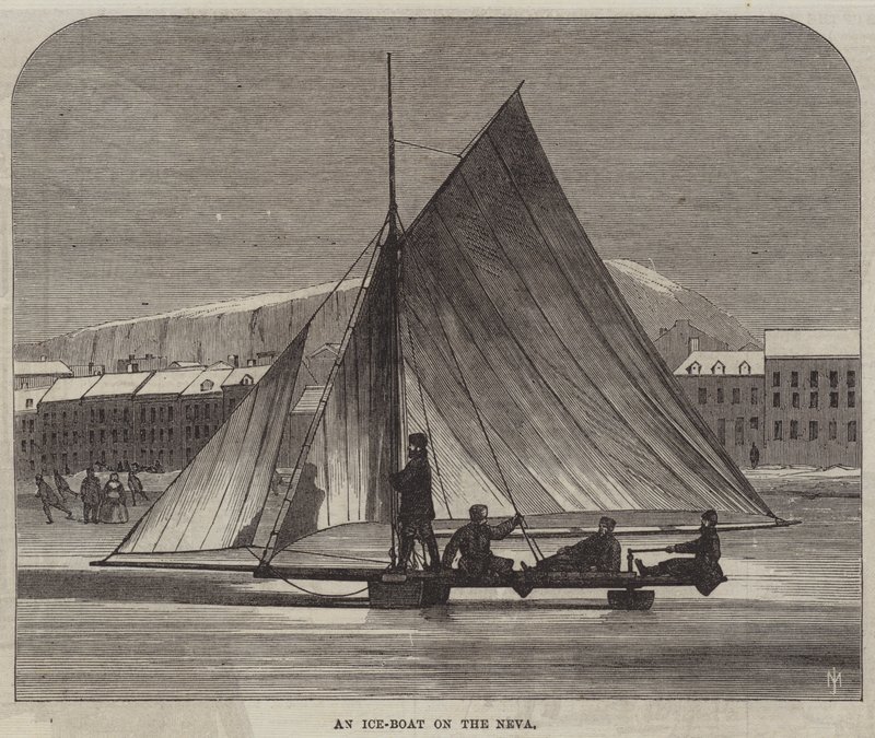 Un bateau de glace sur la Neva - English School