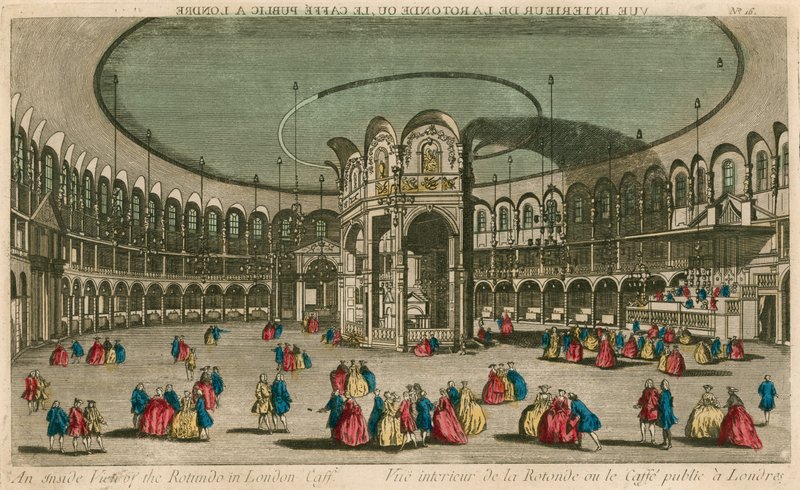 Vue intérieure de la Rotonde au London Caffe - English School