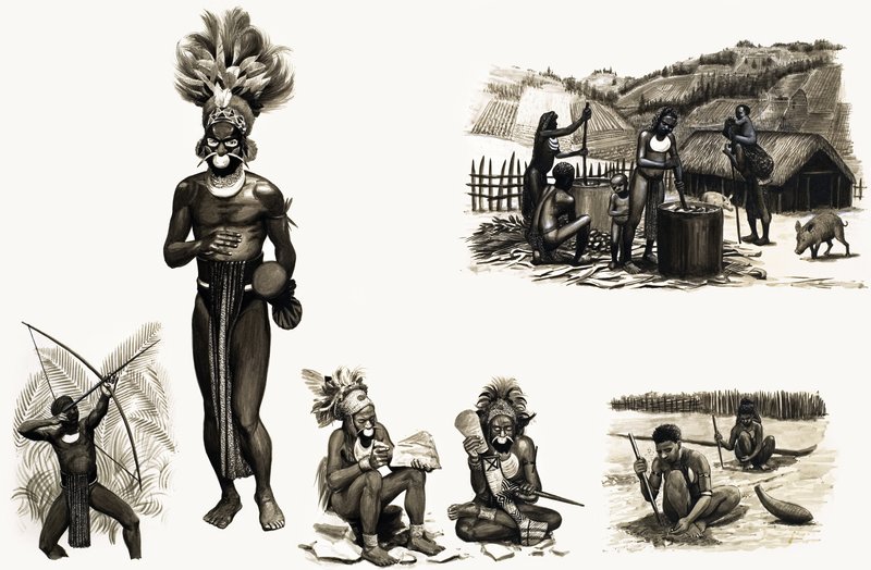 Peuples anciens du monde : Tribus montagnardes de Nouvelle-Guinée -- Les plumes d