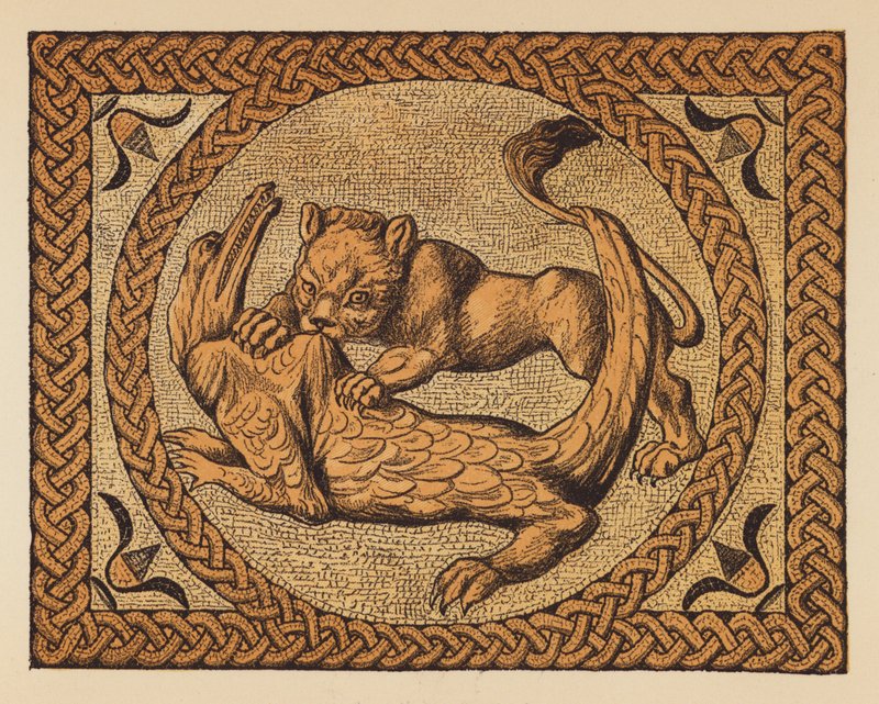 Rome antique : Lion et Crocodile - English School