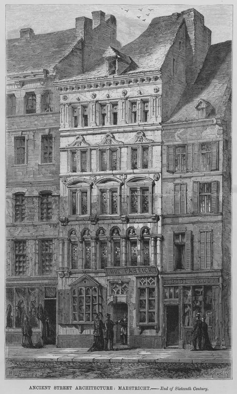 Architecture de rue ancienne, Maestricht (gravure) - English School