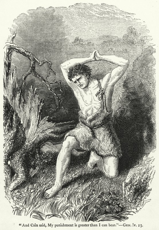 "Et Caïn dit, Ma punition est plus grande que je ne peux supporter," Gen iv 13 - English School