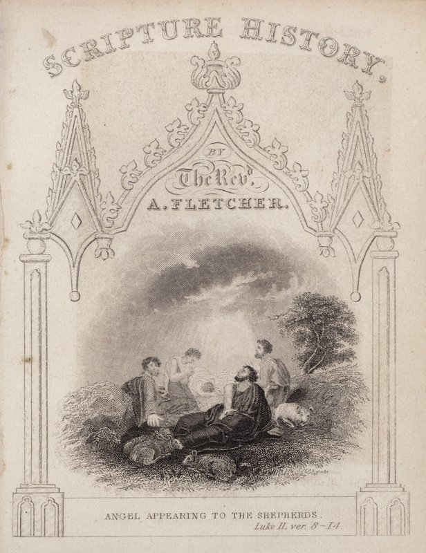 Ange apparaissant aux bergers, Luc II, versets 8-14 - English School