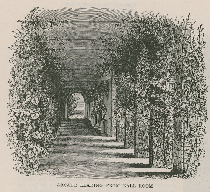 Arcade menant à la salle de bal, Holland House - English School