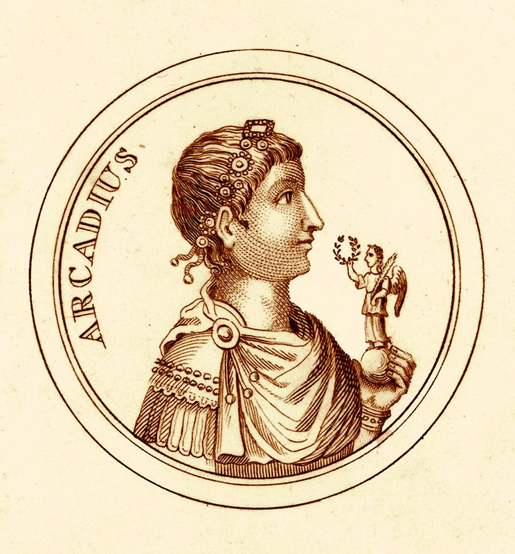 Arcadius, illustration du Dictionnaire Historique Universel par George Crabb, publiée en 1825 - English School
