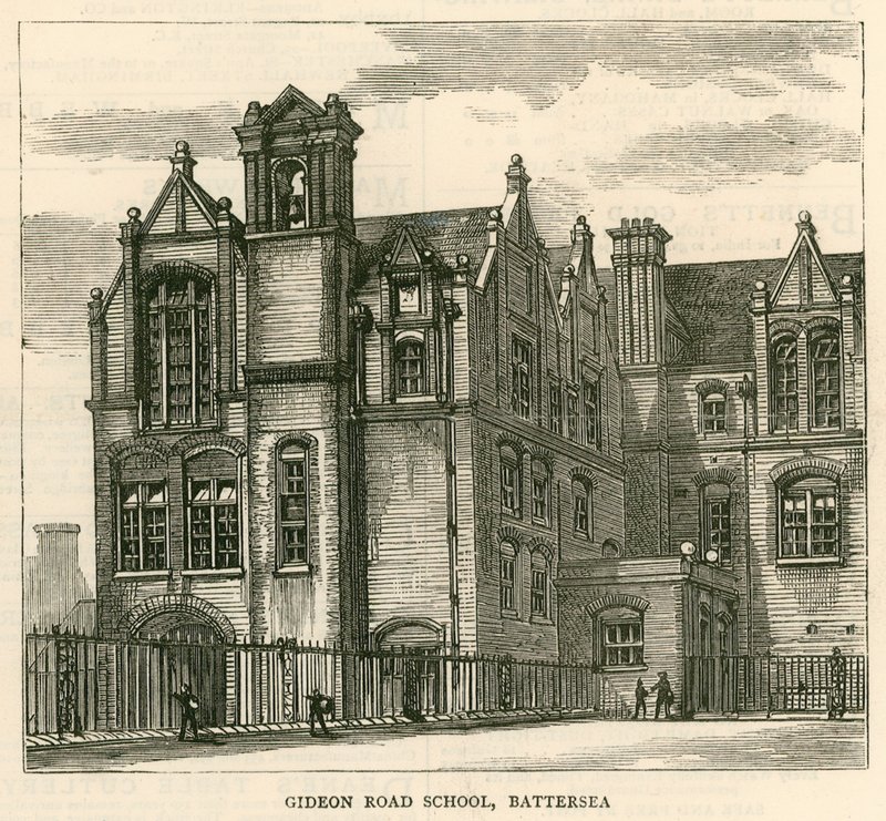 Architecture du London School Board : Gideon Road School, Battersea, Londres - English School