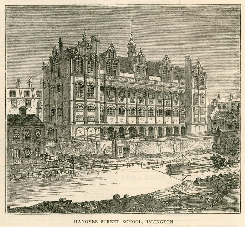 Architecture du London School Board : Hanover Street School, Islington, Londres - English School