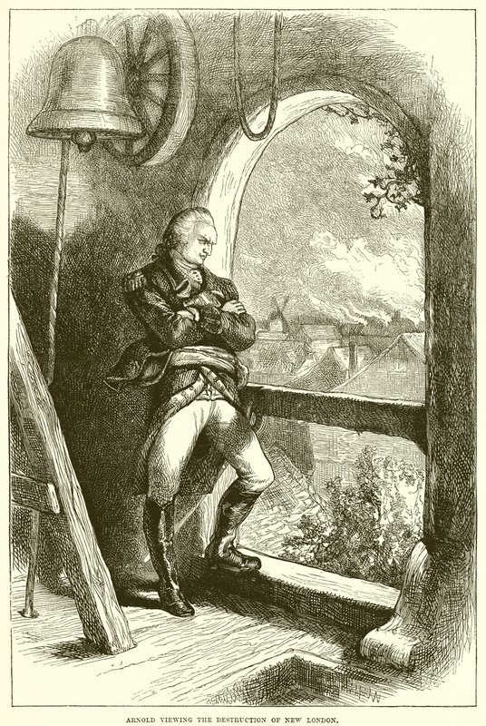 Arnold regardant la destruction de New London - English School