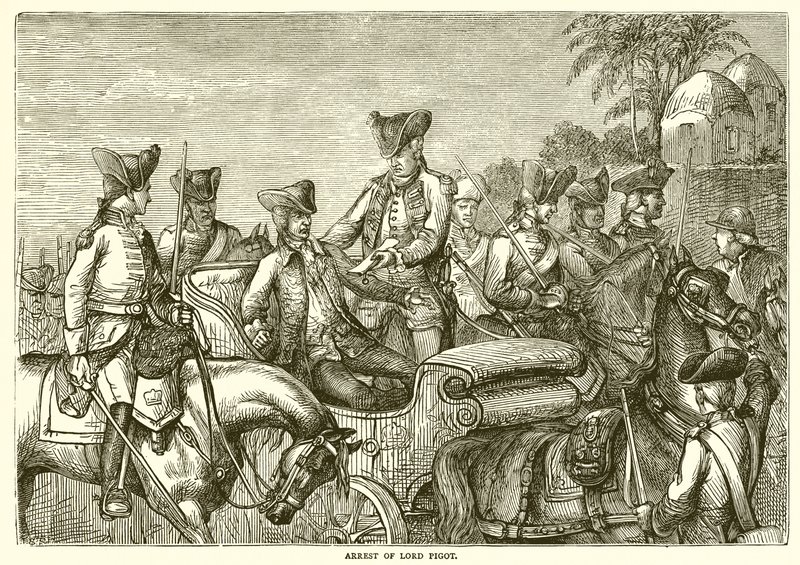 Arrestation de Lord Pigot (1776) - English School