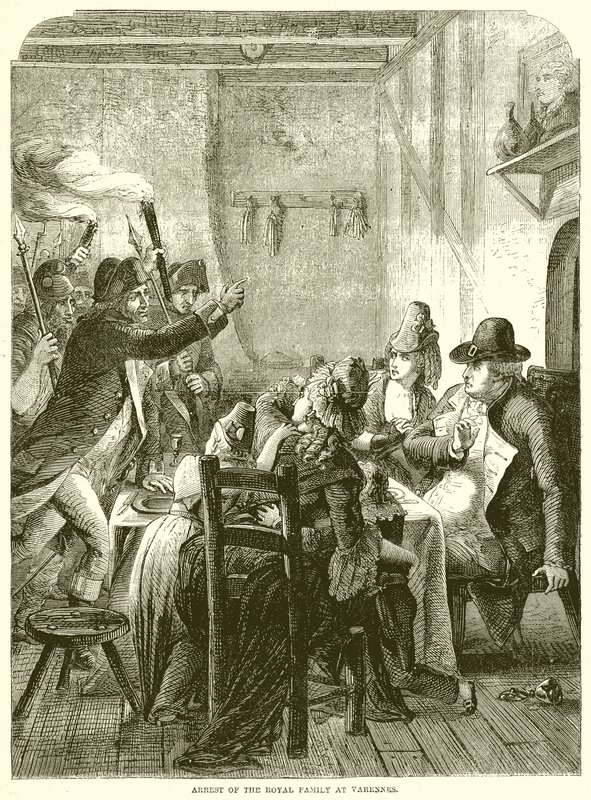 Arrestation de la famille royale à Varennes - English School