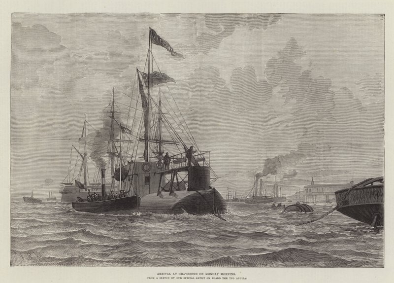 Arrivée à Gravesend lundi matin (gravure) - English School