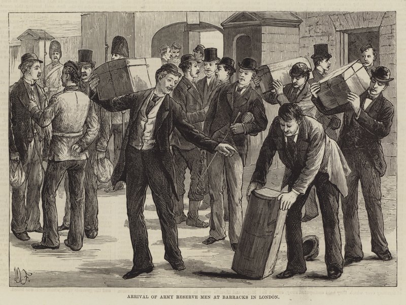 Arrivée des hommes de la réserve de l