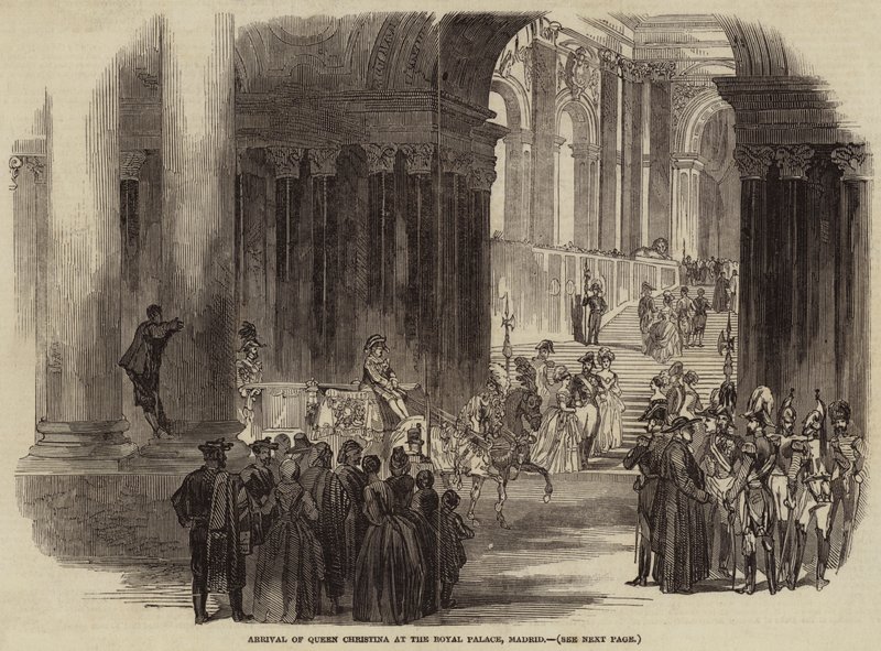 Arrivée de la reine Christine au Palais Royal, Madrid - English School