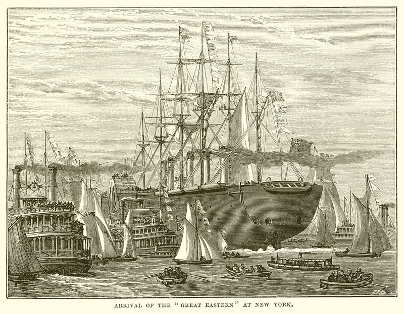 Arrivée du Great Eastern à New York - English School