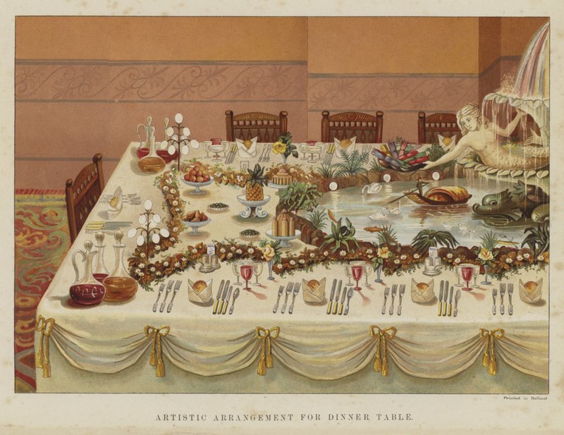 Arrangement artistique pour table de dîner - English School