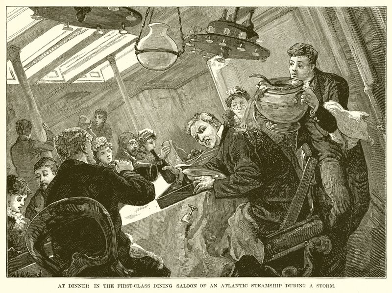 Dîner dans le salon de première classe d
