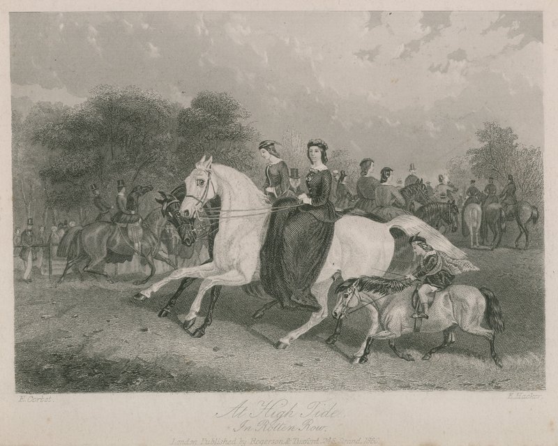 À marée haute à Rotten Row, Hyde Park, Londres - English School