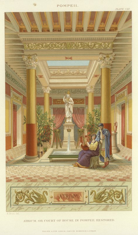 Atrium ou cour de maison à Pompéi - English School