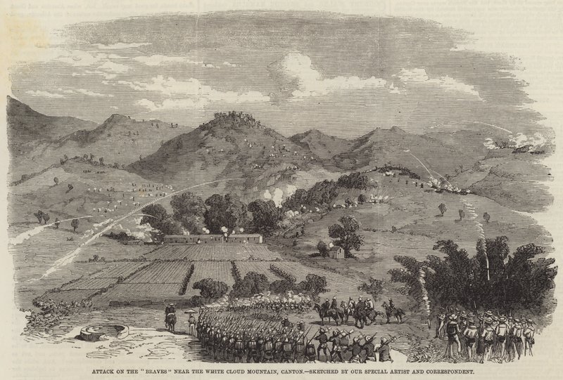Attaque des "Braves" près de la montagne White Cloud, Canton - English School