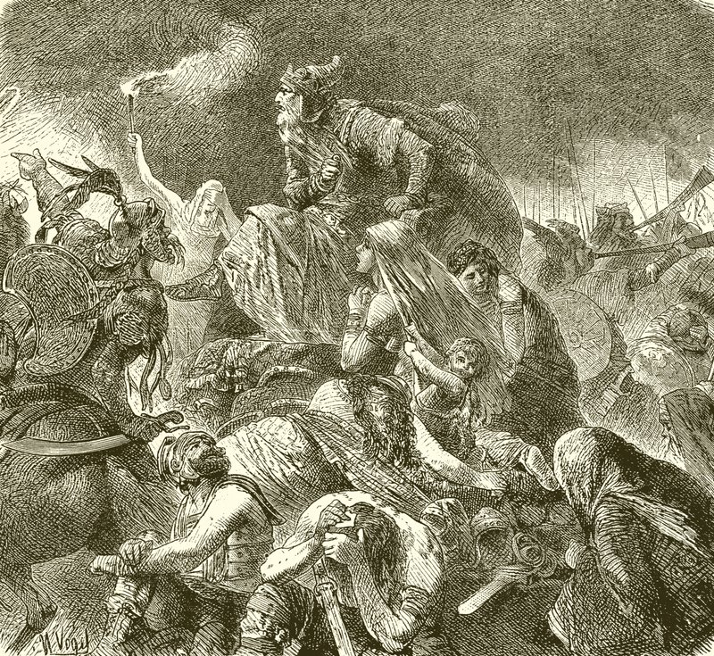 Attila à la bataille des Champs Catalauniques - English School