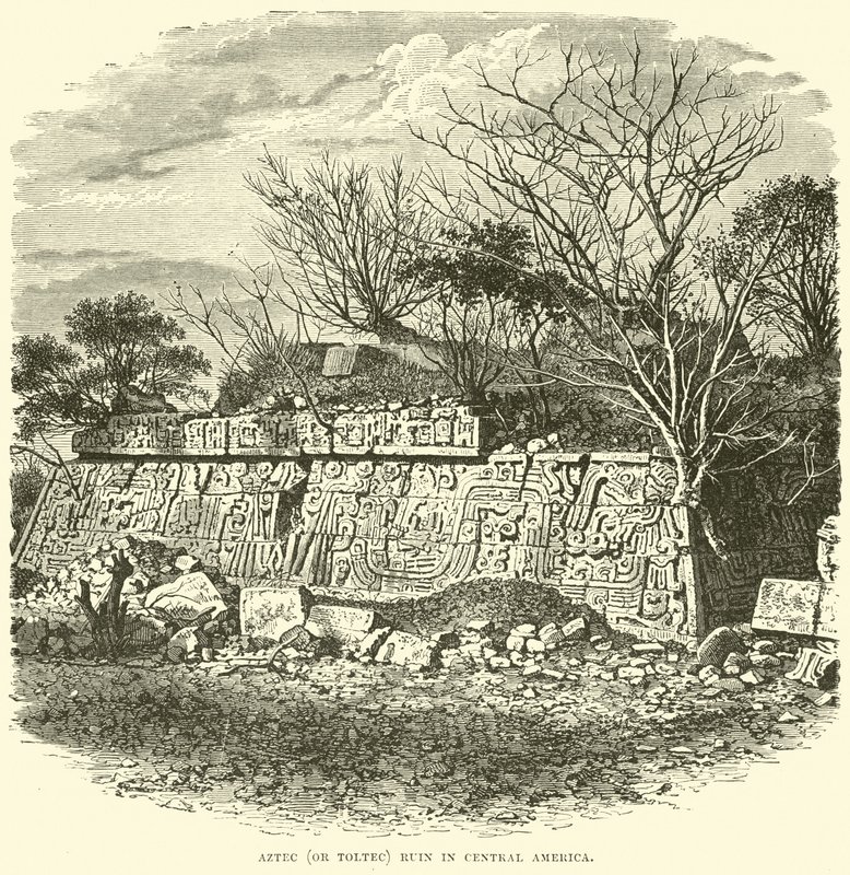 Ruin Aztec (ou Toltec) en Amérique centrale - English School