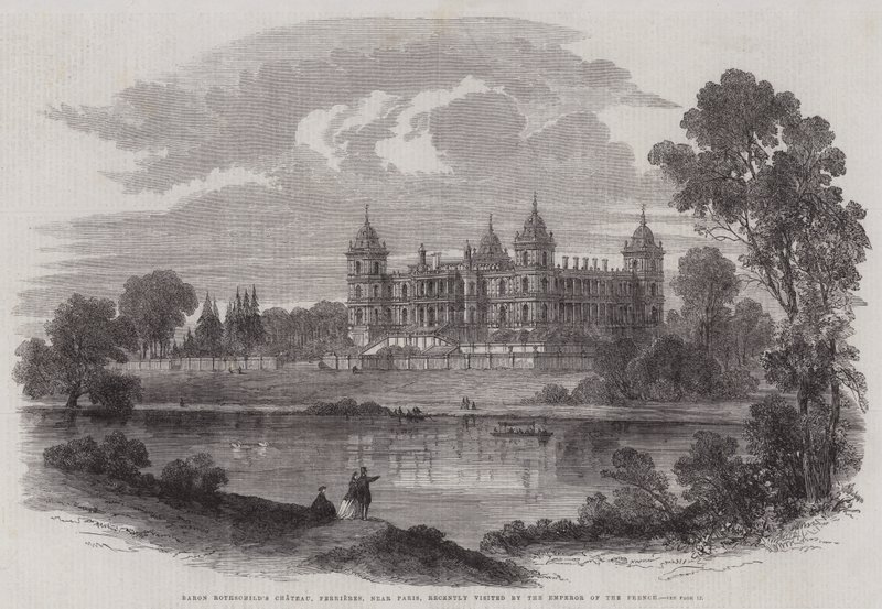 Château du Baron Rothschild, Ferrières, près de Paris, récemment visité par l