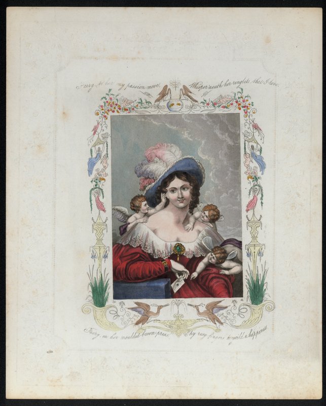 Belle femme entourée de fées - English School