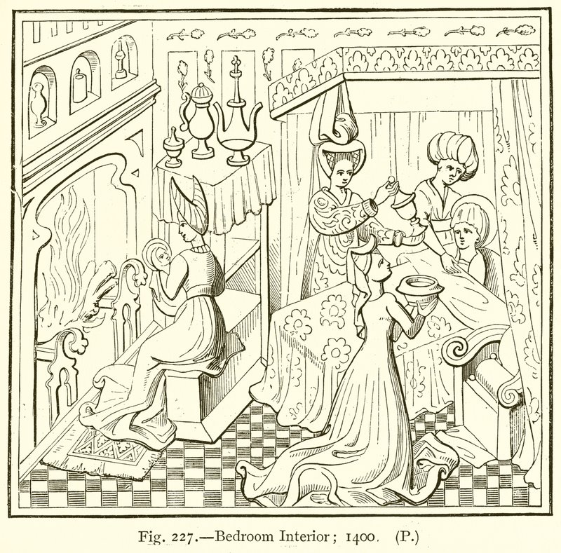 Intérieur de chambre; 1400 - English School