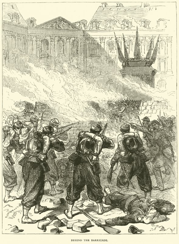 Derrière la barricade, avril 1871 - English School