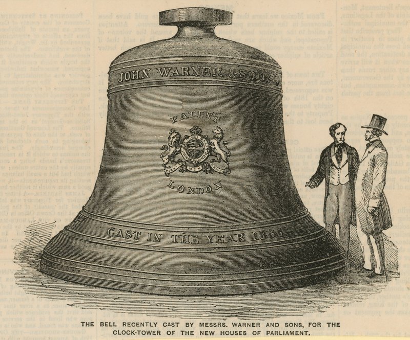Cloche coulée pour la tour de l
