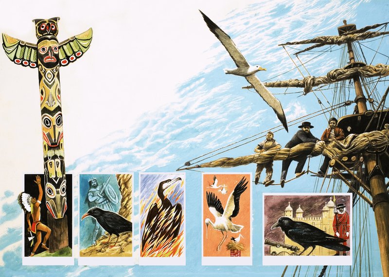 Oiseaux de mauvais augure, y compris albatros, corbeau et phénix - English School