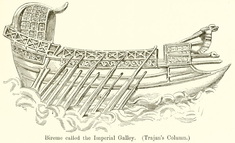 Birème appelée la Galère Impériale (Colonne Trajane) - English School