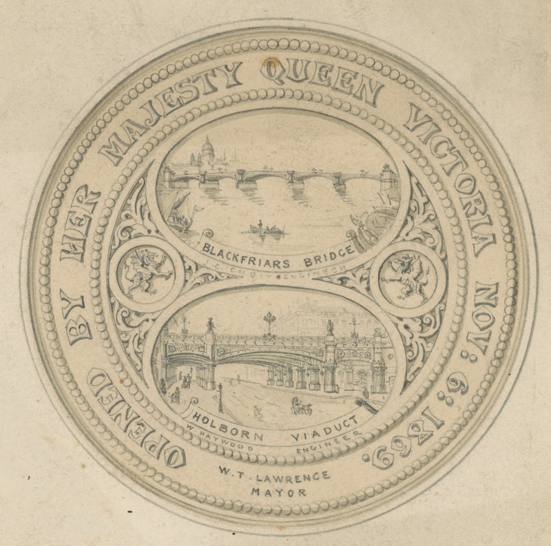 Pont de Blackfriars et viaduc de Holborn - English School