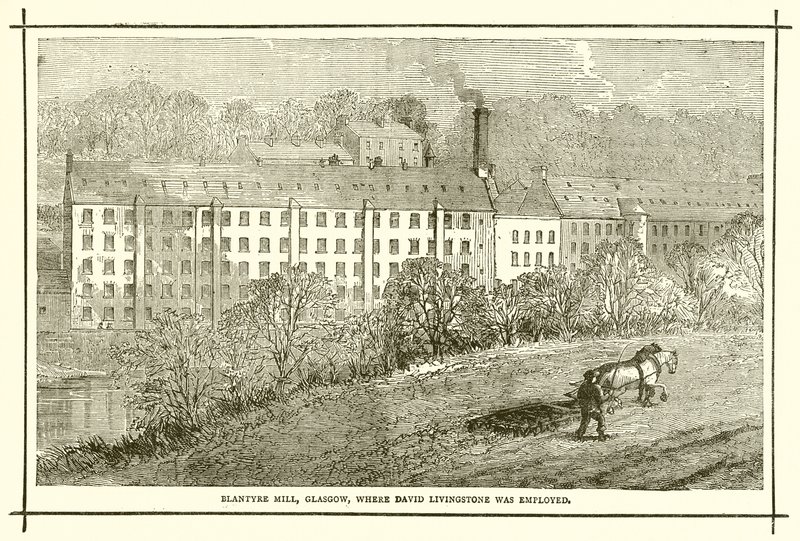 Blantyre Mill, Glasgow, où David Livingstone a travaillé - English School