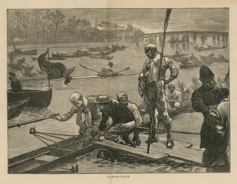 Course de bateaux sur la rivière Cam à Cambridge - English School