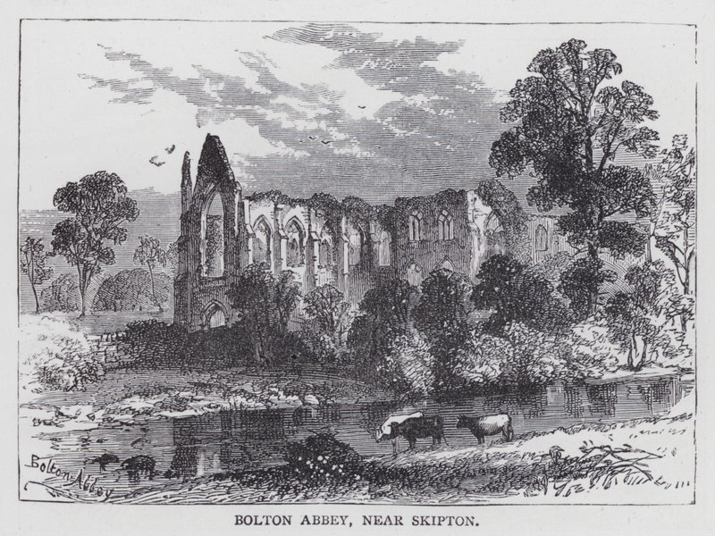 Abbaye de Bolton, près de Skipton (gravure) - English School