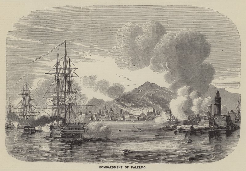 Bombardement de Palerme (gravure) - English School
