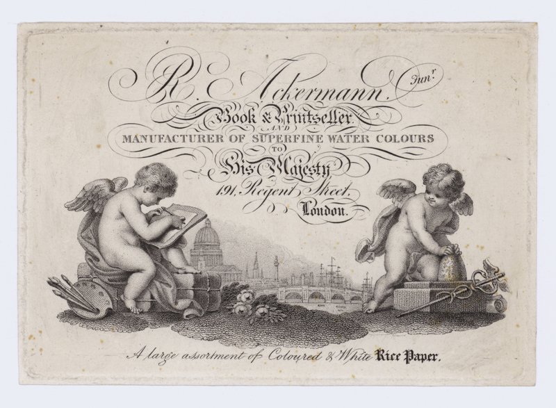 Libraire et imprimeur, R Ackermann Junior, carte de visite - English School