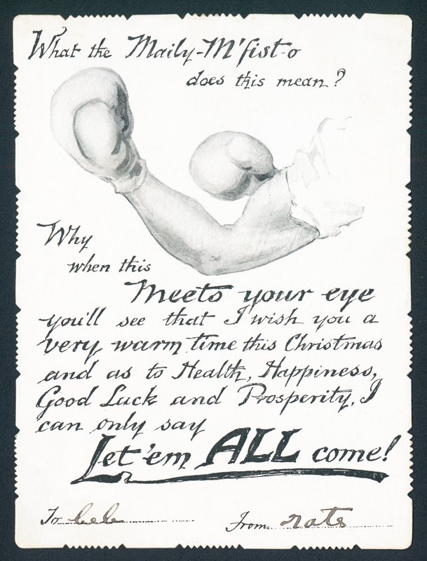 Gants de boxe, Carte de Noël - English School