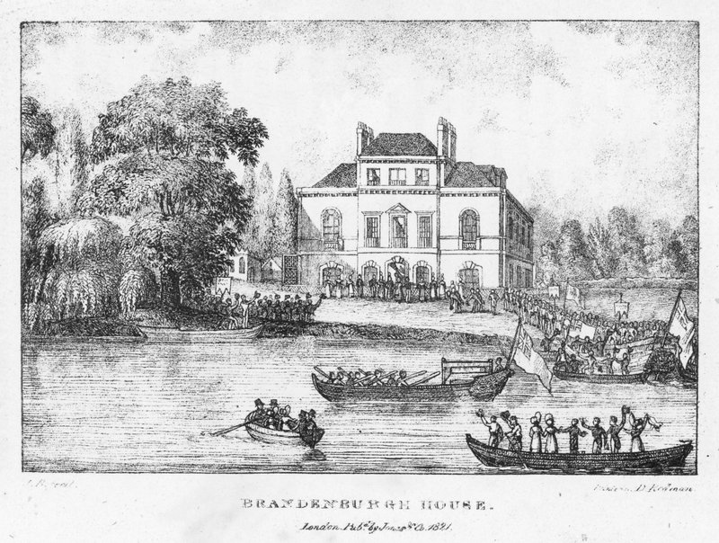 Brandenburgh House, Londres (gravure) - English School